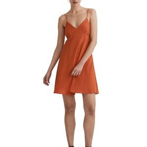 NWT Layton Mini Slip Dress Copperwashed Orange size 6